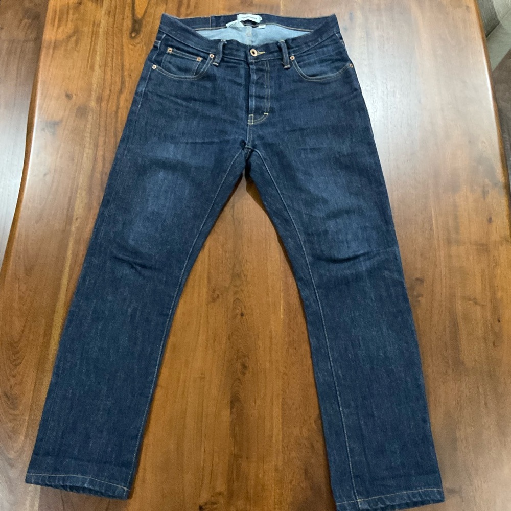 Taylor Stitch Slim Fit Jeans‎ Blue Indigo Denim Button Fly Men’s Size 30